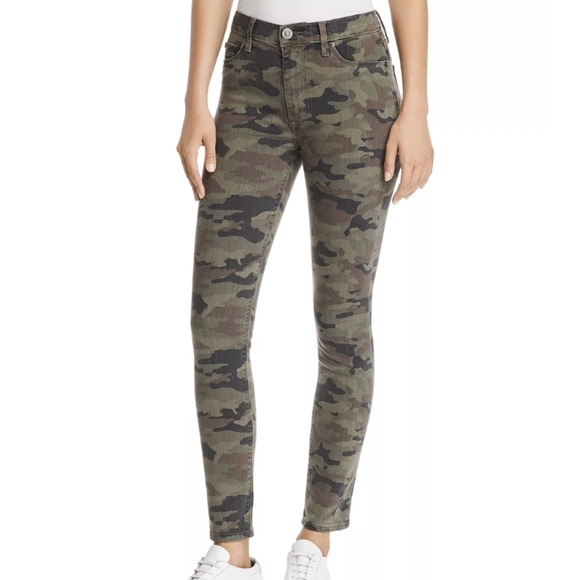 HUDSON high waist barbara super skinny camo 28 29 - Picture 1 of 11